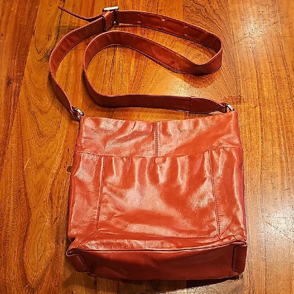 HOBO Red Leather Shoulder Bag